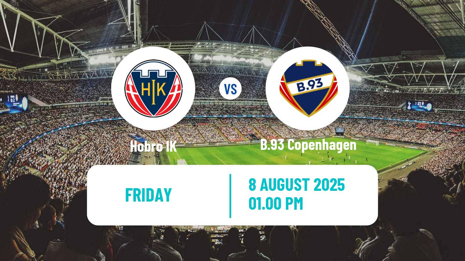 Football Danish 1 Division Hobro - B.93 Copenhagen