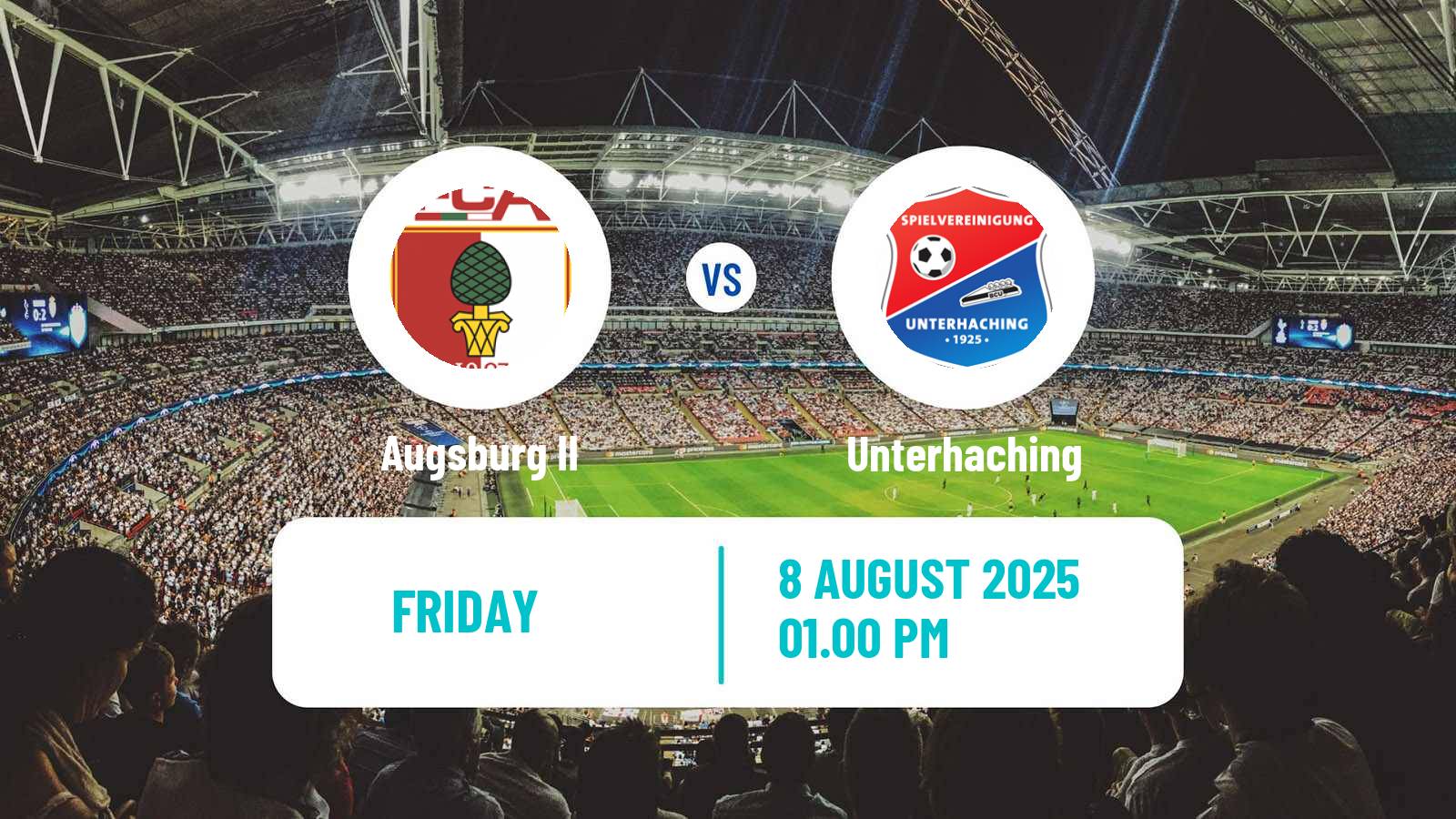 Football German Regionalliga Bayern Augsburg II - Unterhaching