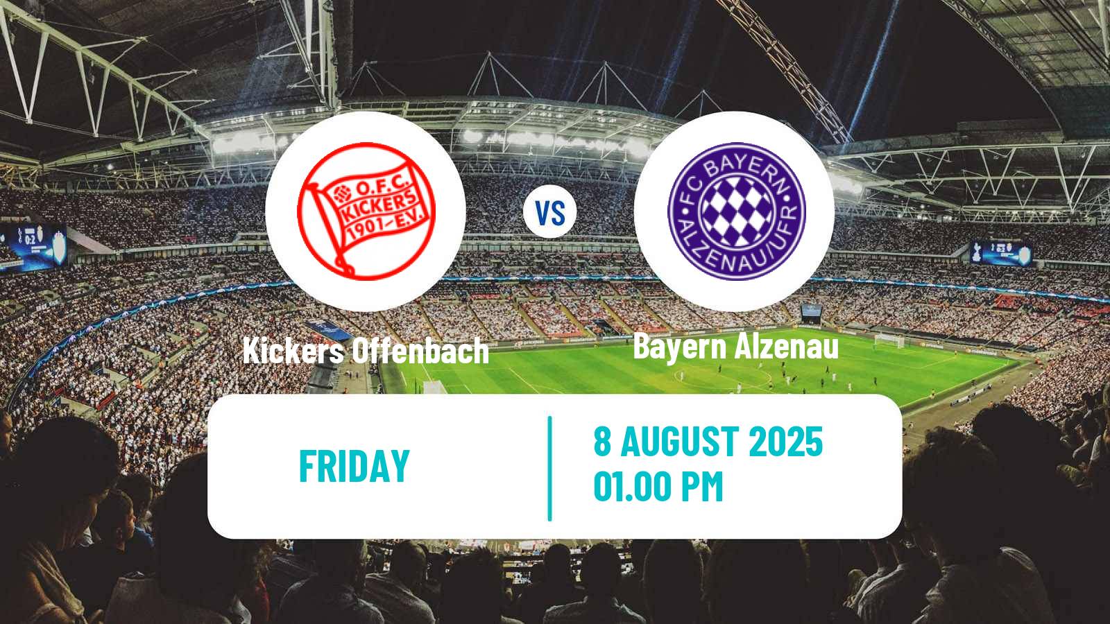 Football German Regionalliga Sudwest Kickers Offenbach - Bayern Alzenau