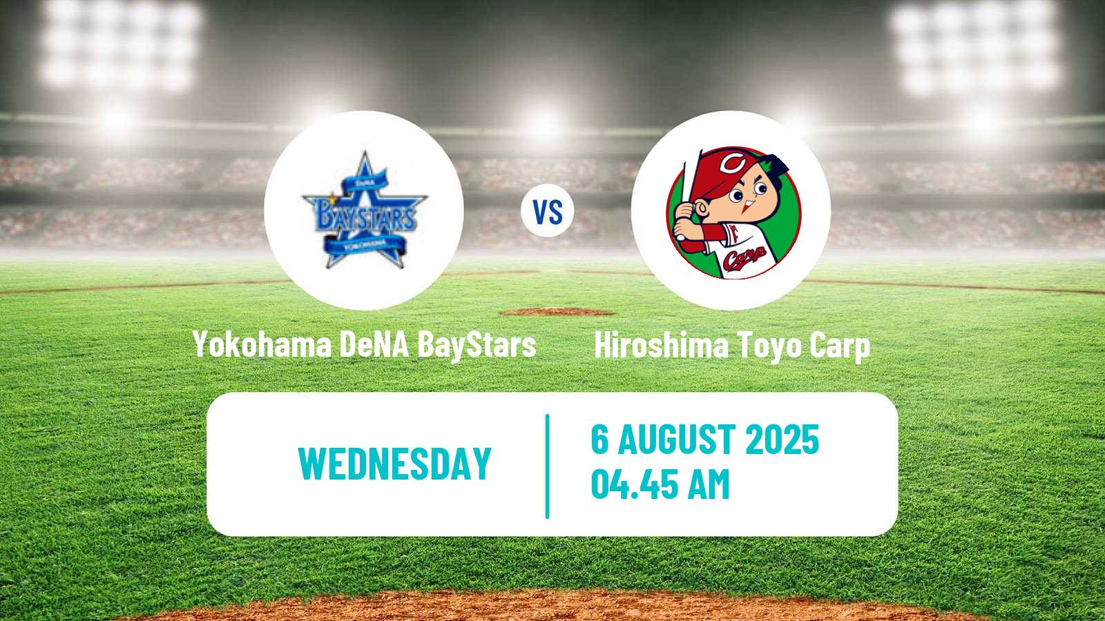 Baseball NPB Yokohama DeNA BayStars - Hiroshima Toyo Carp