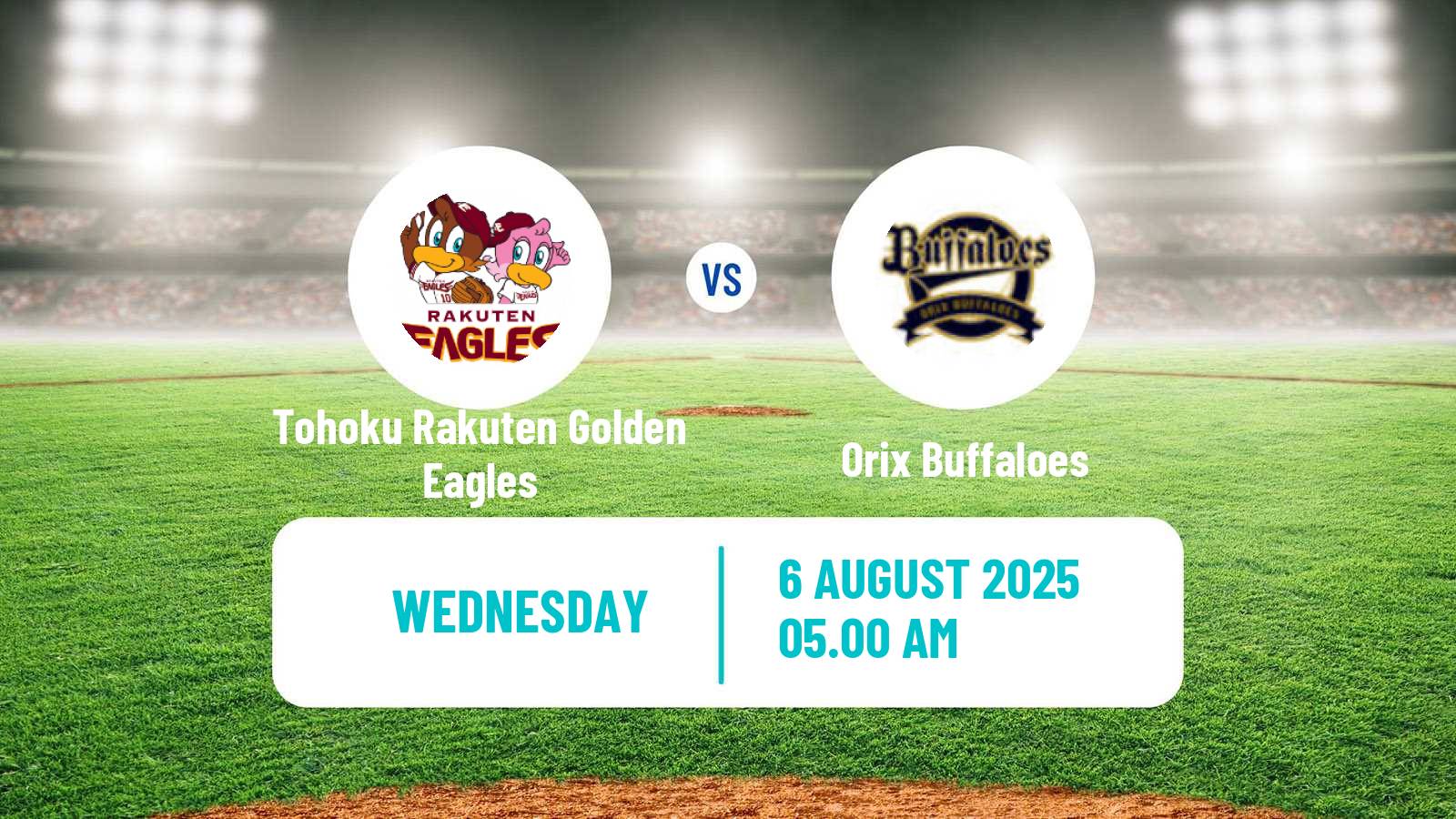Baseball NPB Tohoku Rakuten Golden Eagles - Orix Buffaloes