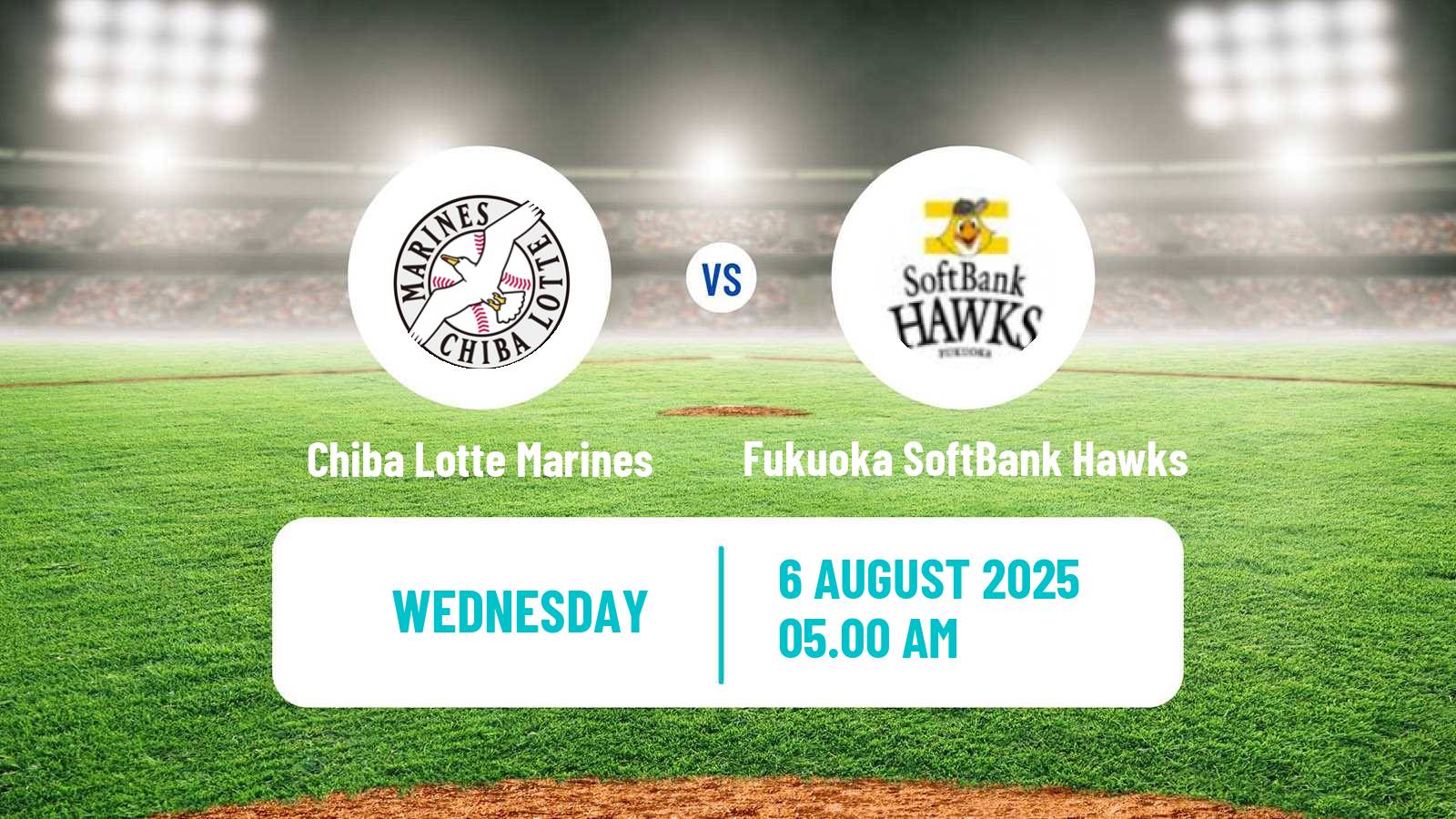 Baseball NPB Chiba Lotte Marines - Fukuoka SoftBank Hawks