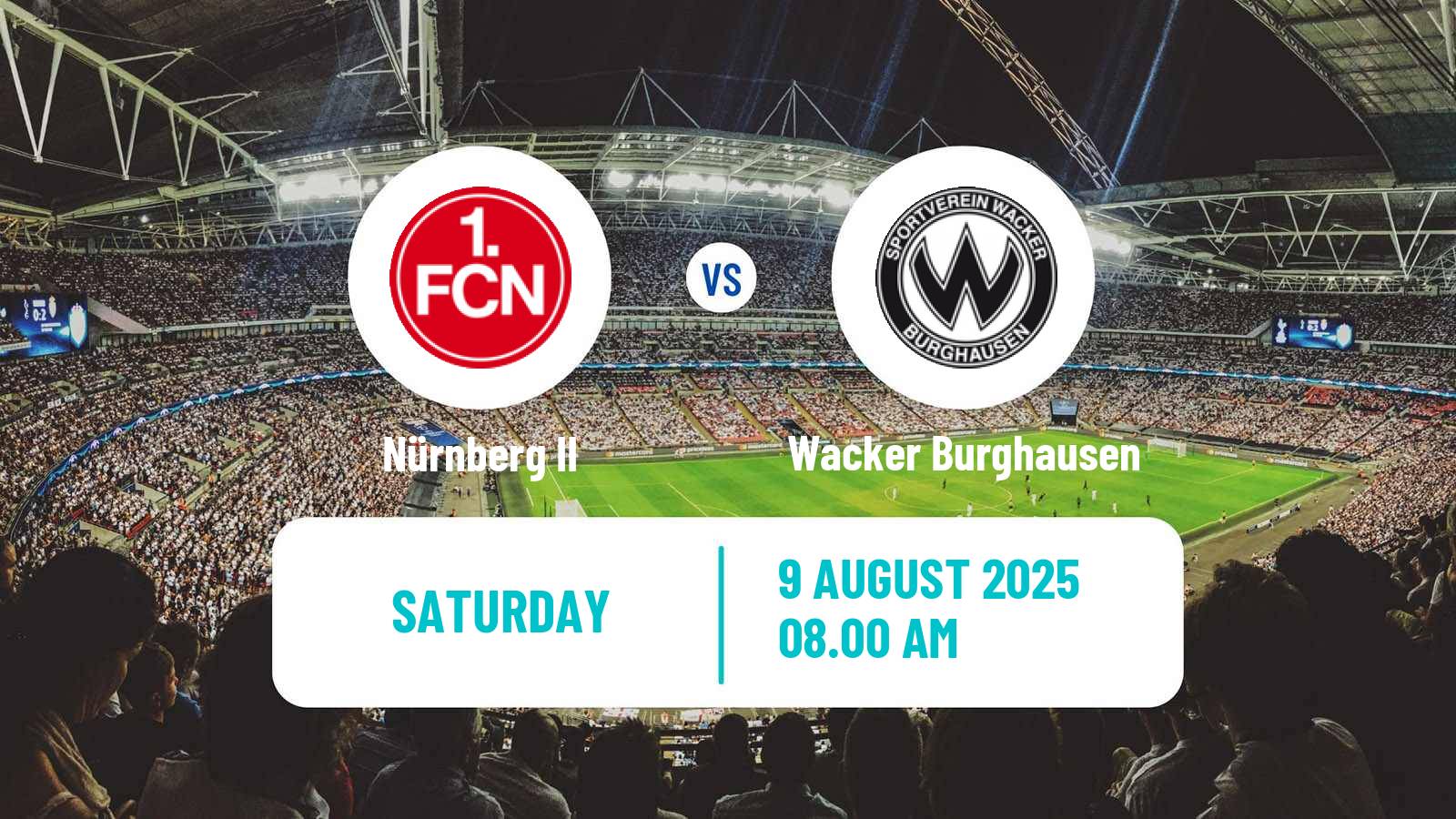 Football German Regionalliga Bayern Nürnberg II - Wacker Burghausen