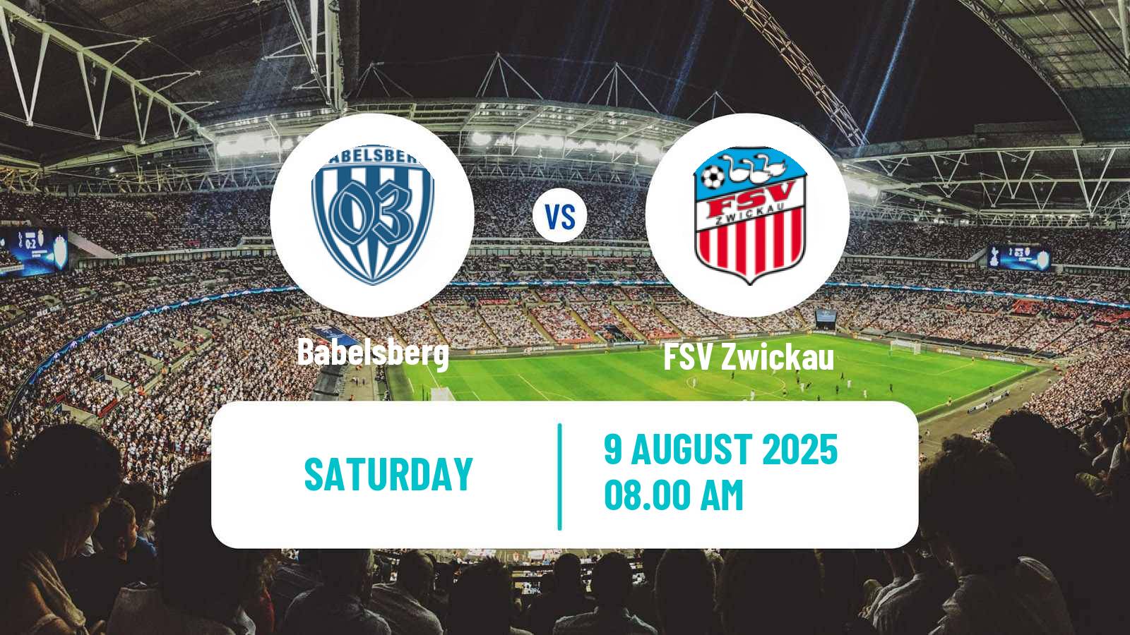 Football German Regionalliga Nordost Babelsberg - Zwickau