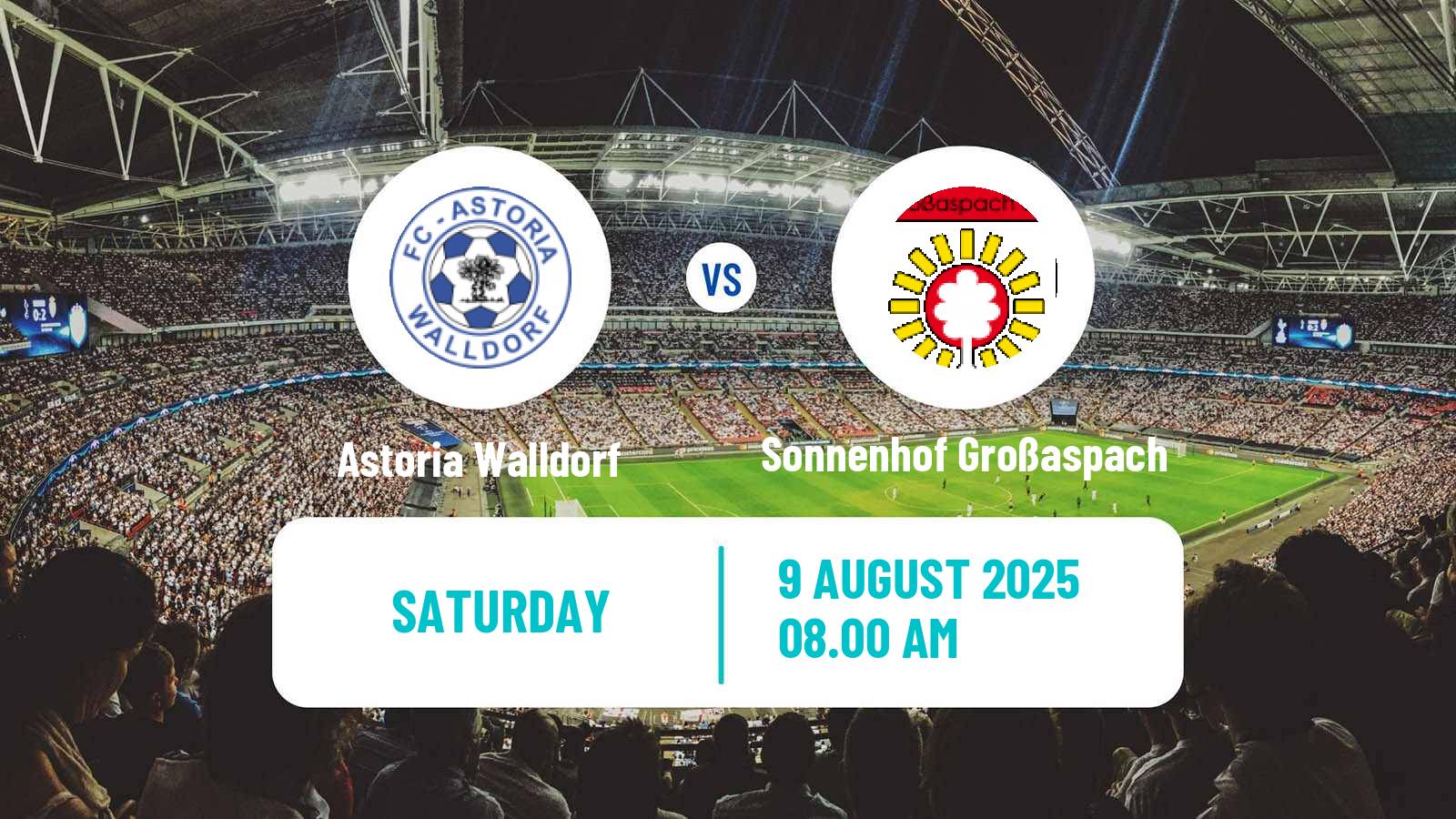 Football German Regionalliga Sudwest Astoria Walldorf - Sonnenhof Großaspach