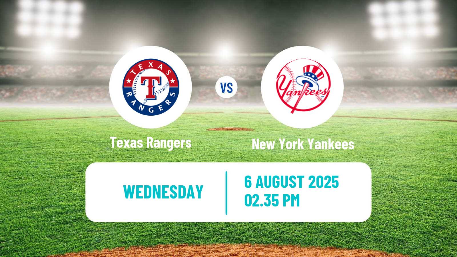 Baseball MLB Texas Rangers - New York Yankees