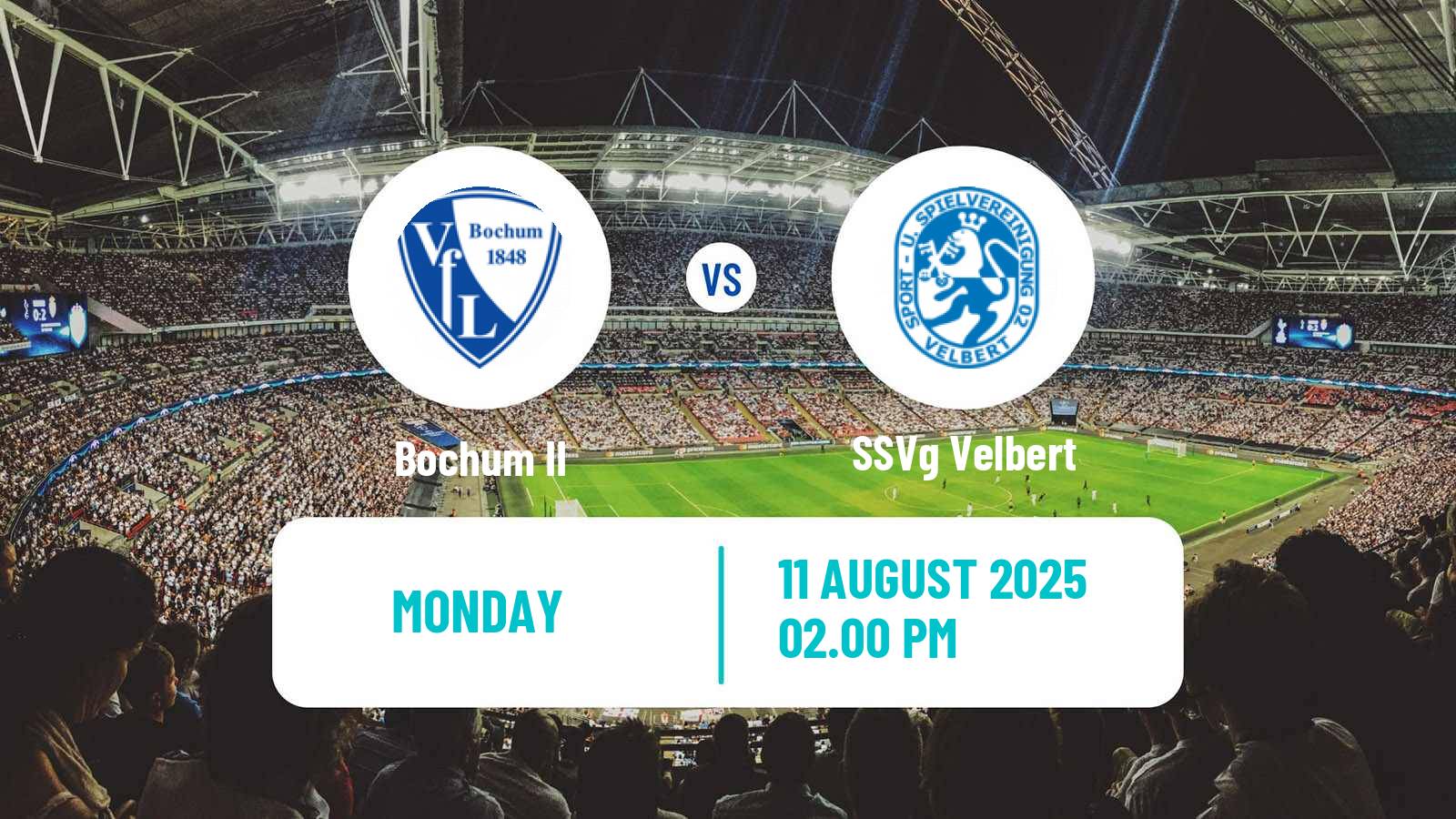 Football German Regionalliga West Bochum II - Velbert