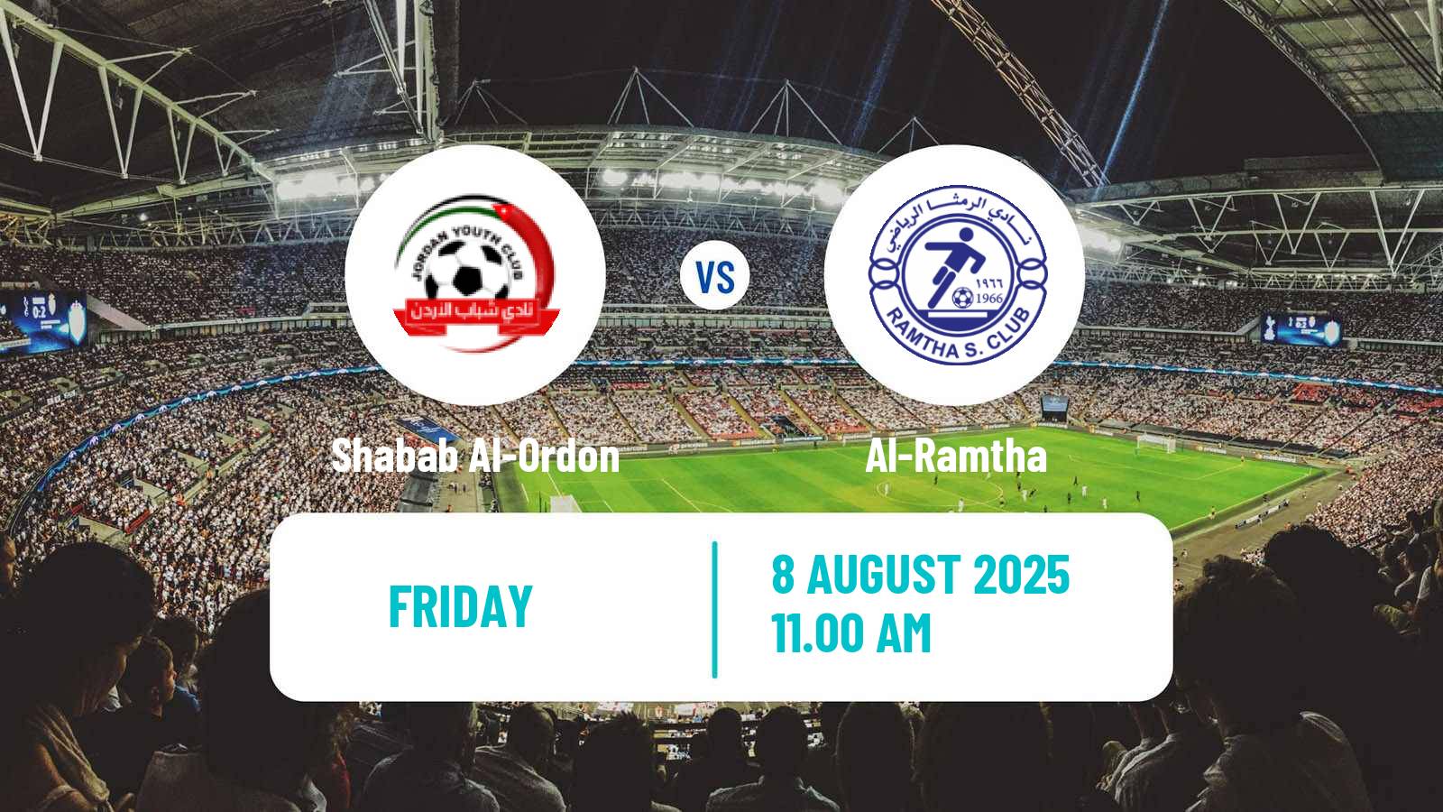 Football Jordan Premier League Shabab Al-Ordon - Al-Ramtha