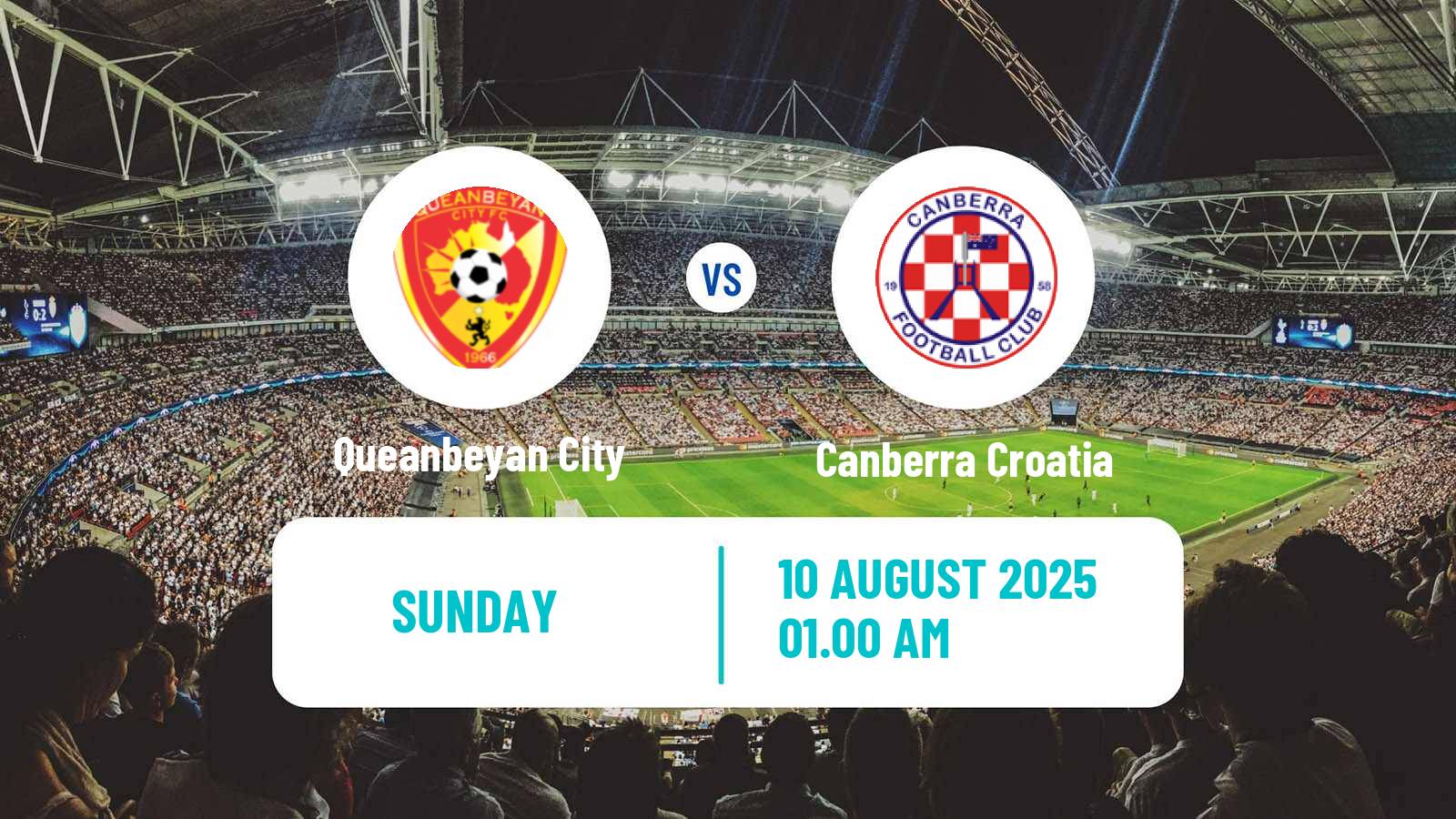 Football Australian NPL ACT Queanbeyan City - Canberra Croatia