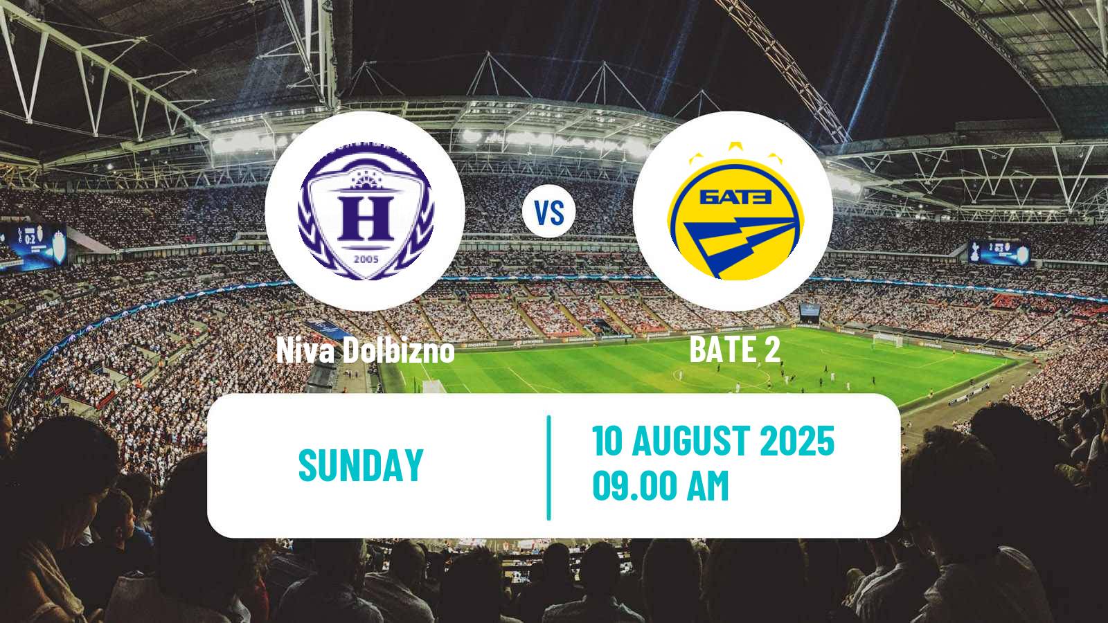 Football Belarusian Pershaya Liga Niva Dolbizno - BATE 2