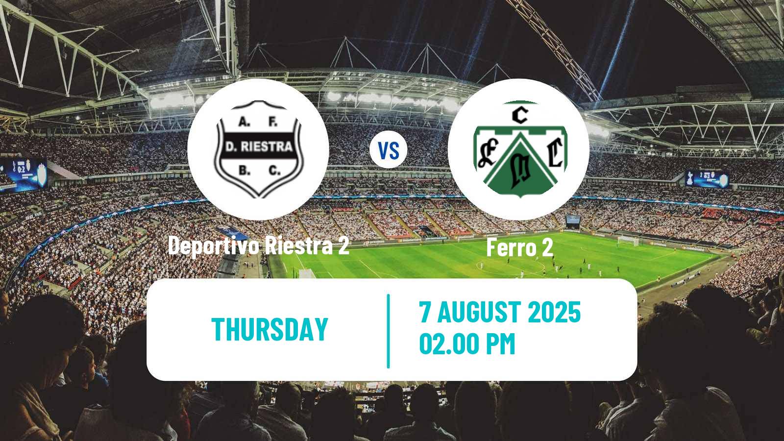 Football Argentinian Reserve League Deportivo Riestra 2 - Ferro 2
