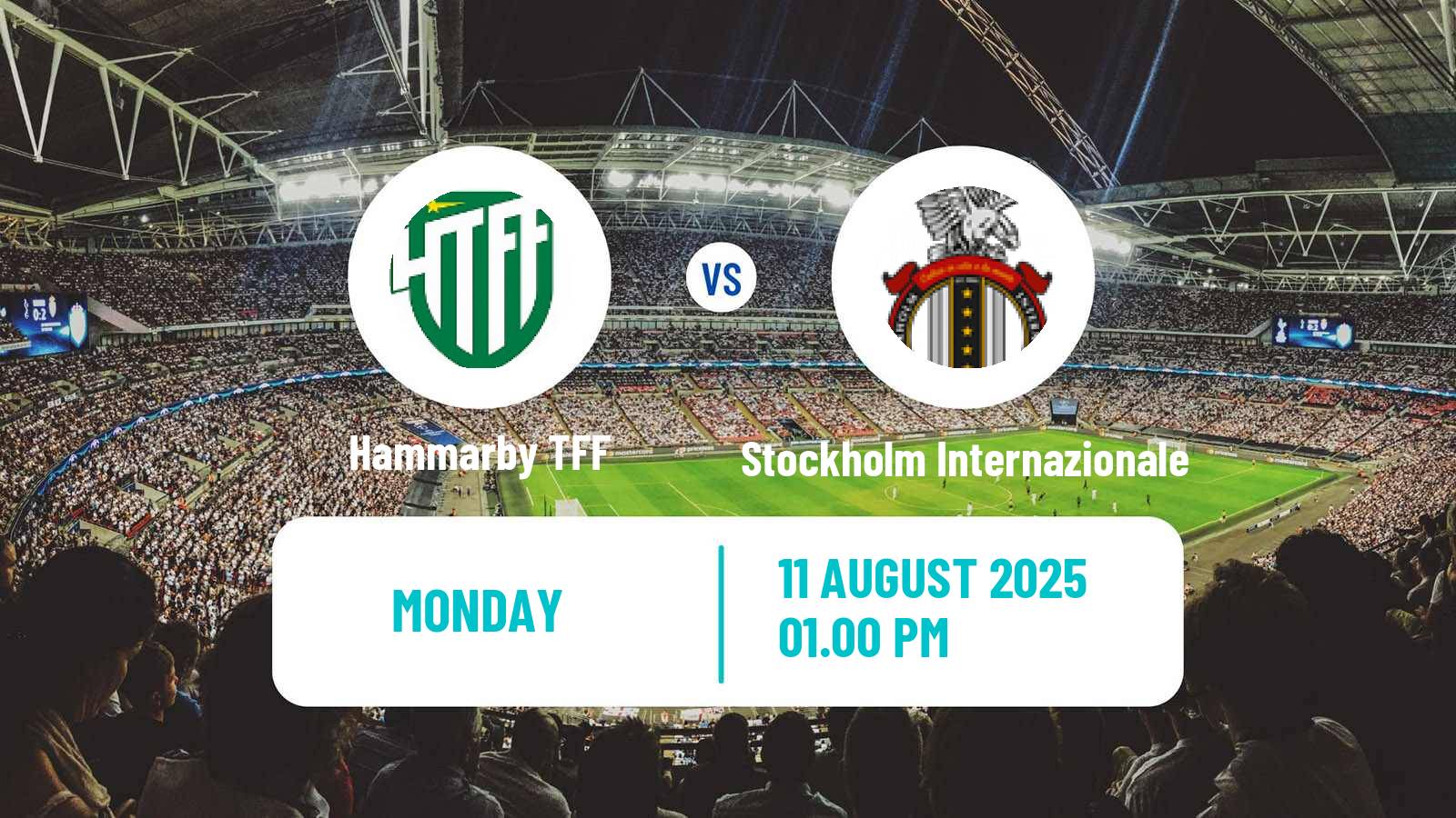Football Swedish Division 1 Norra Hammarby TFF - Stockholm Internazionale