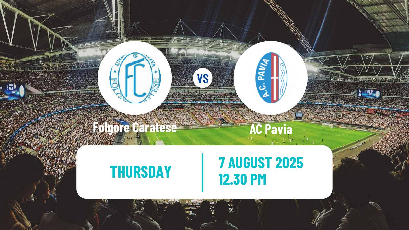 Football Club Friendly Folgore Caratese - Pavia