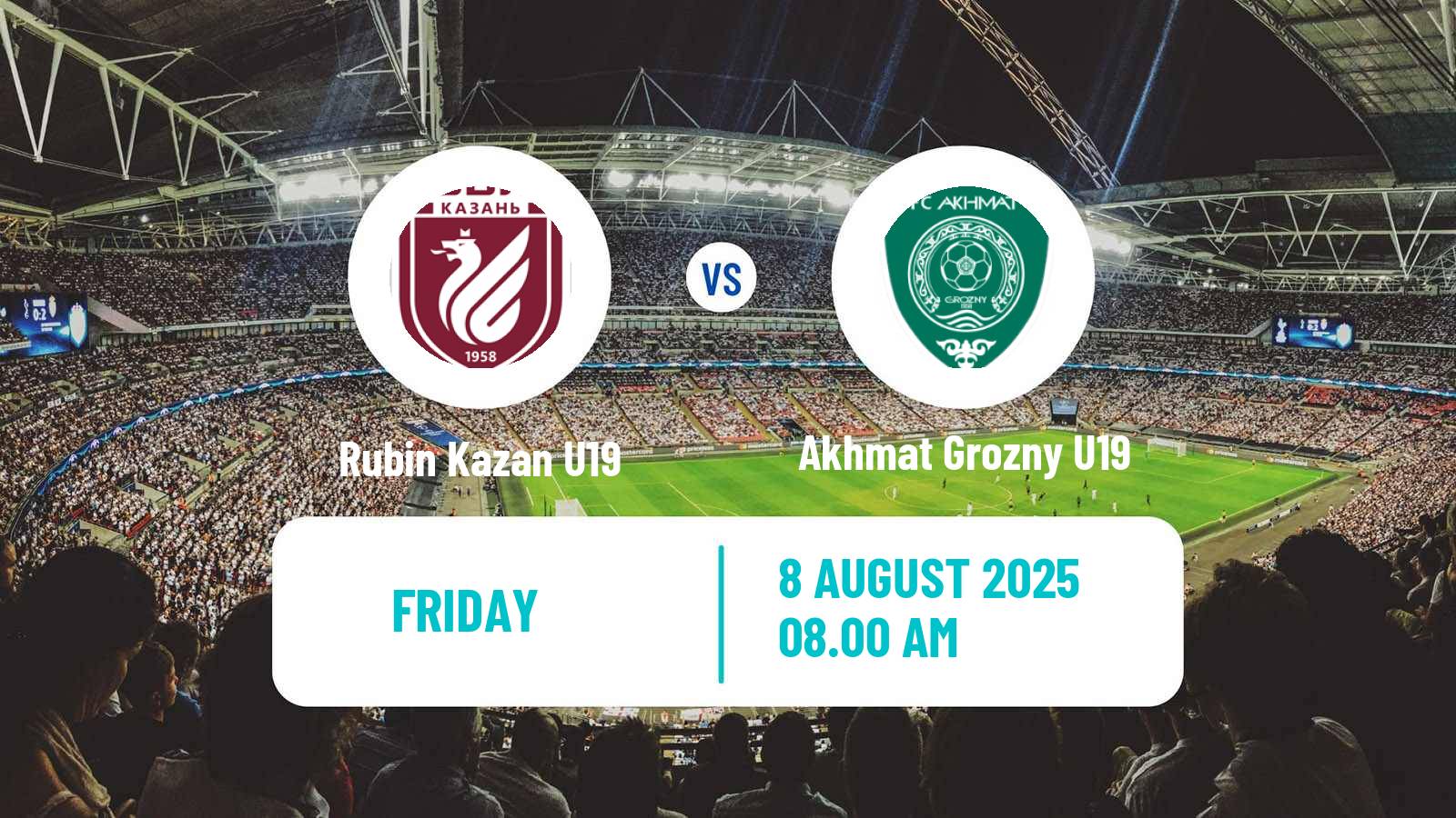 Football Russian Youth League Rubin Kazan U19 - Akhmat Grozny U19