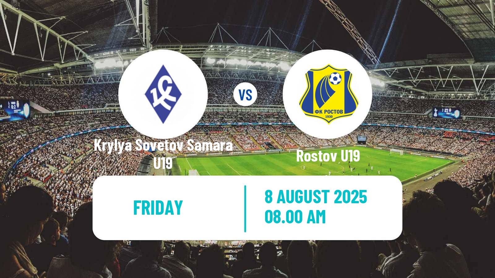Football Russian Youth League Krylya Sovetov Samara U19 - Rostov U19
