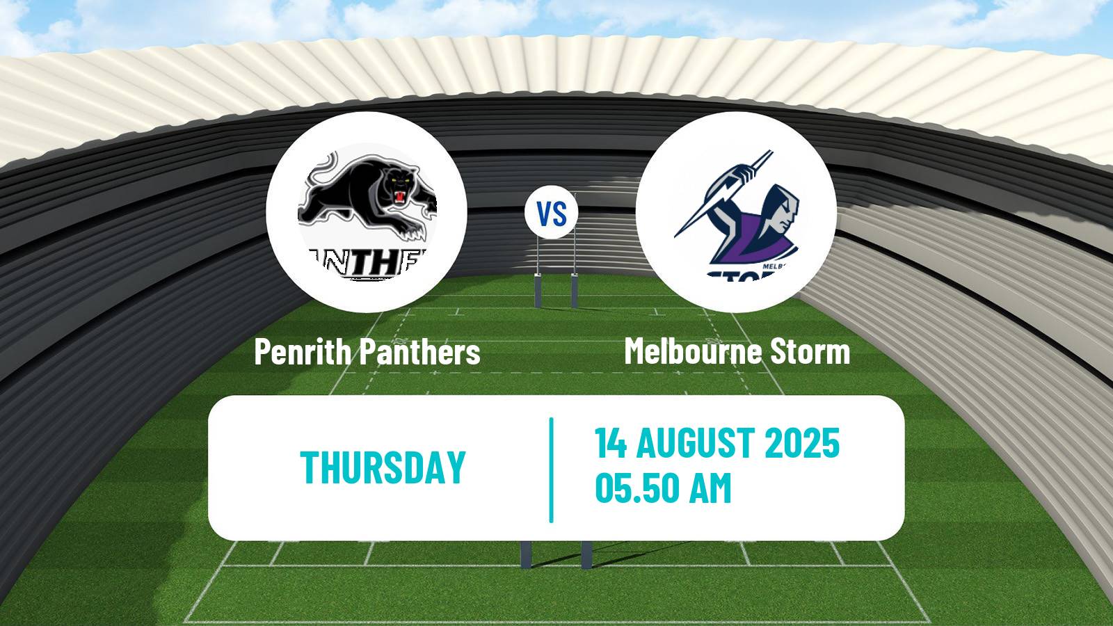 Rugby league Australian NRL Penrith Panthers - Melbourne Storm