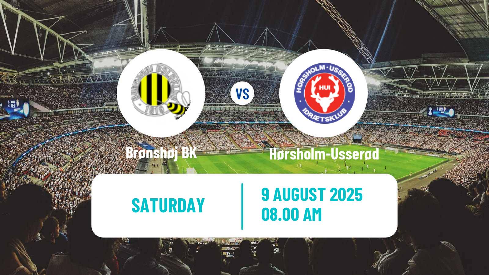 Football Danish 3 Division Brønshøj BK - Hørsholm-Usserød