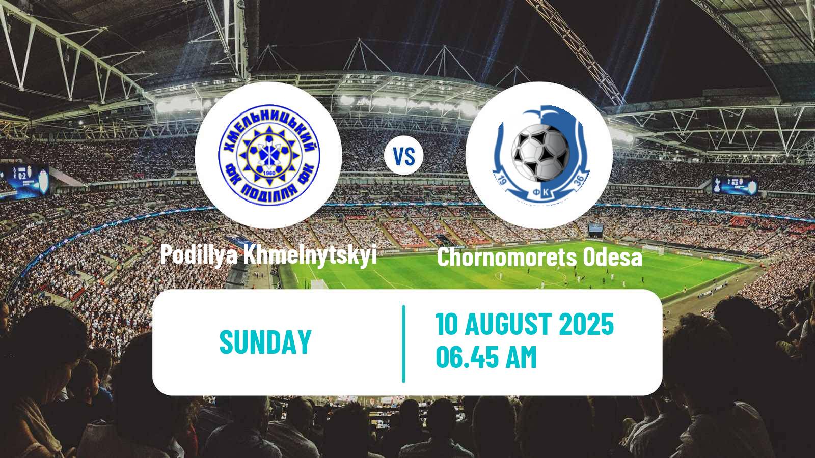 Football Ukrainian Persha Liga Podillya Khmelnytskyi - Chornomorets Odesa