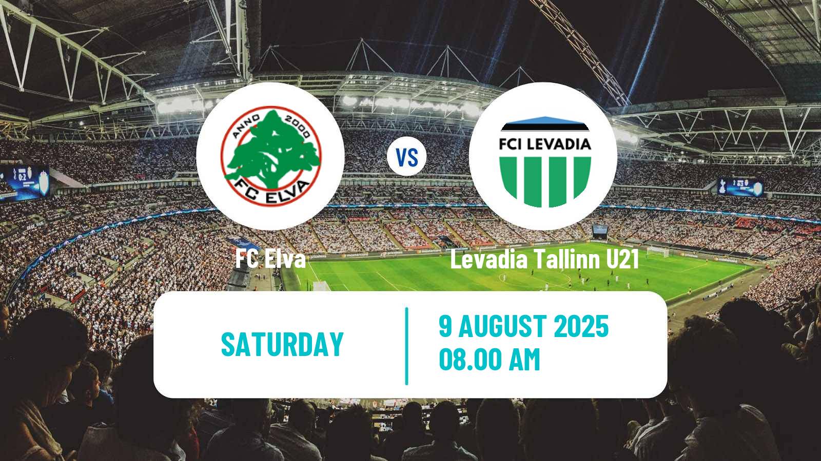 Football Estonian Esiliiga Elva - Levadia Tallinn U21