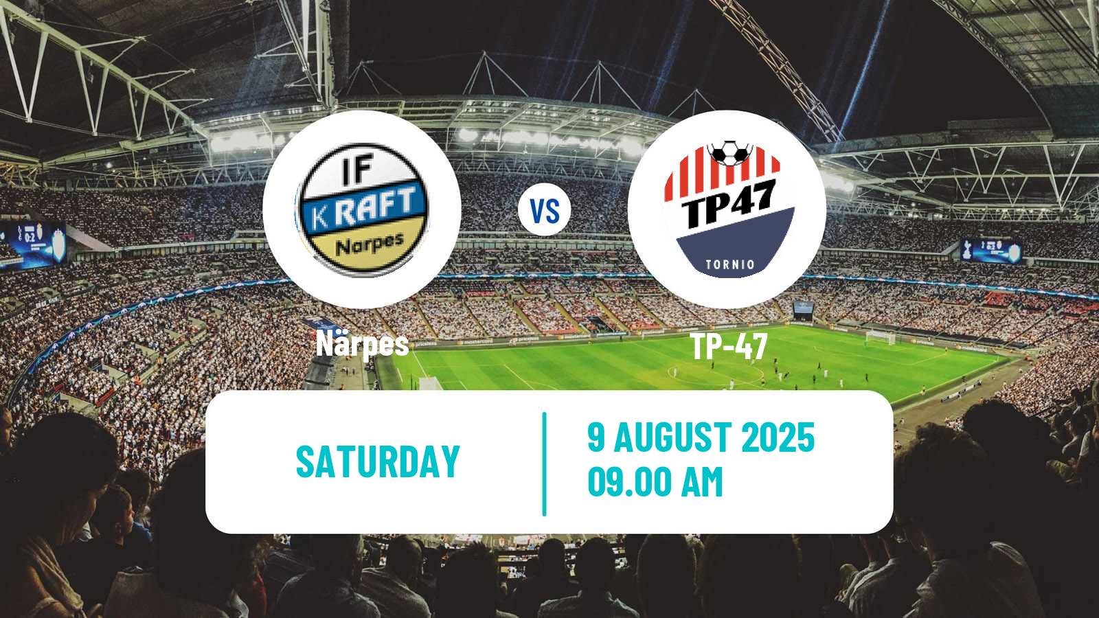 Football Finnish Kakkonen Group C Närpes - TP-47