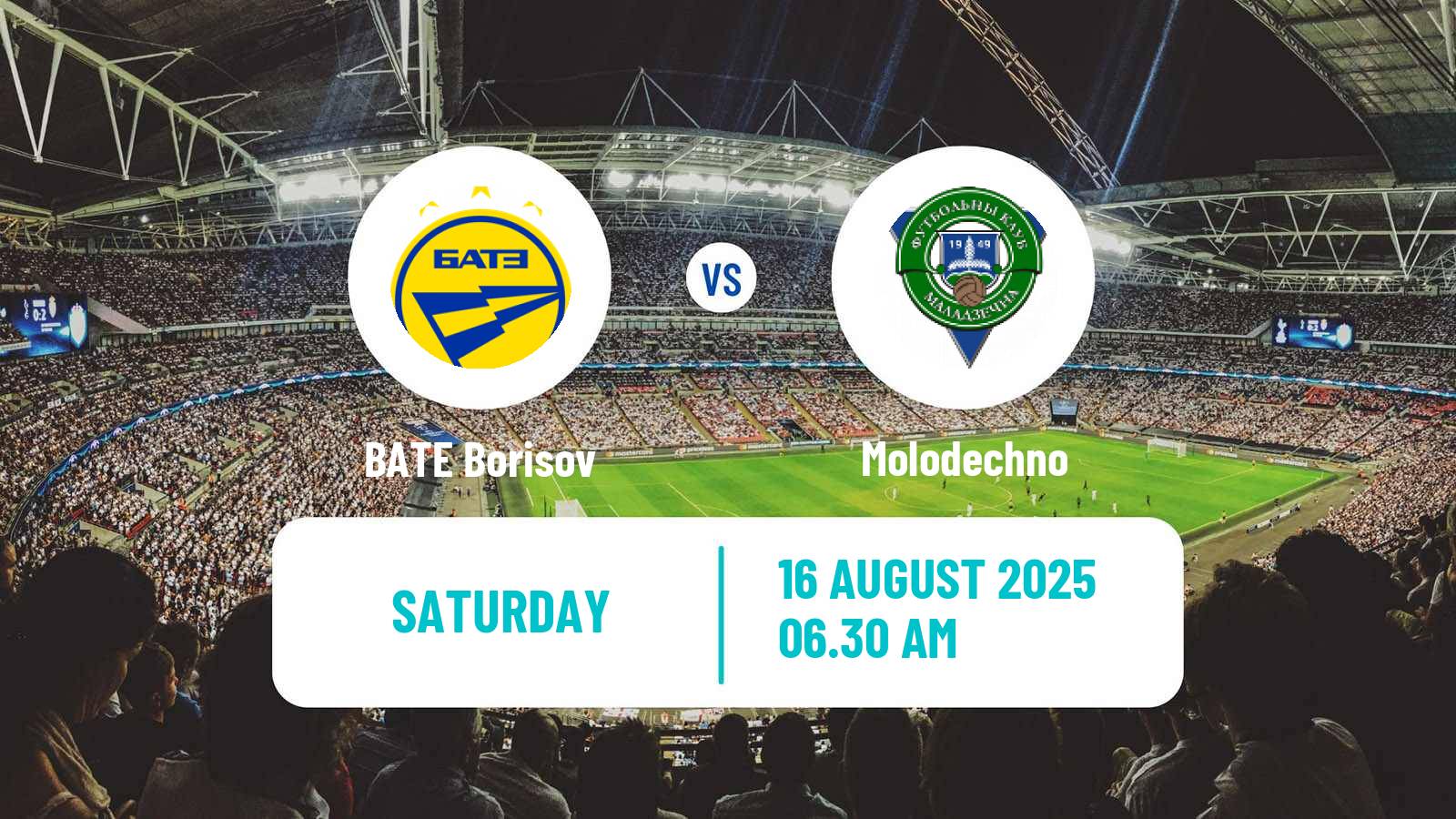 Football Belarusian Vysshaya Liga BATE Borisov - Molodechno