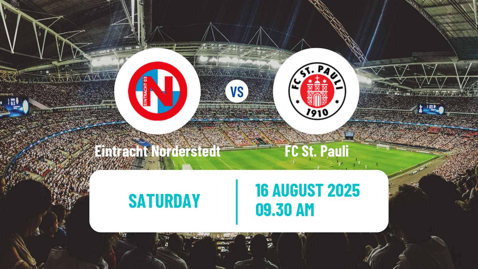 Football German DFB Pokal Eintracht Norderstedt - St. Pauli