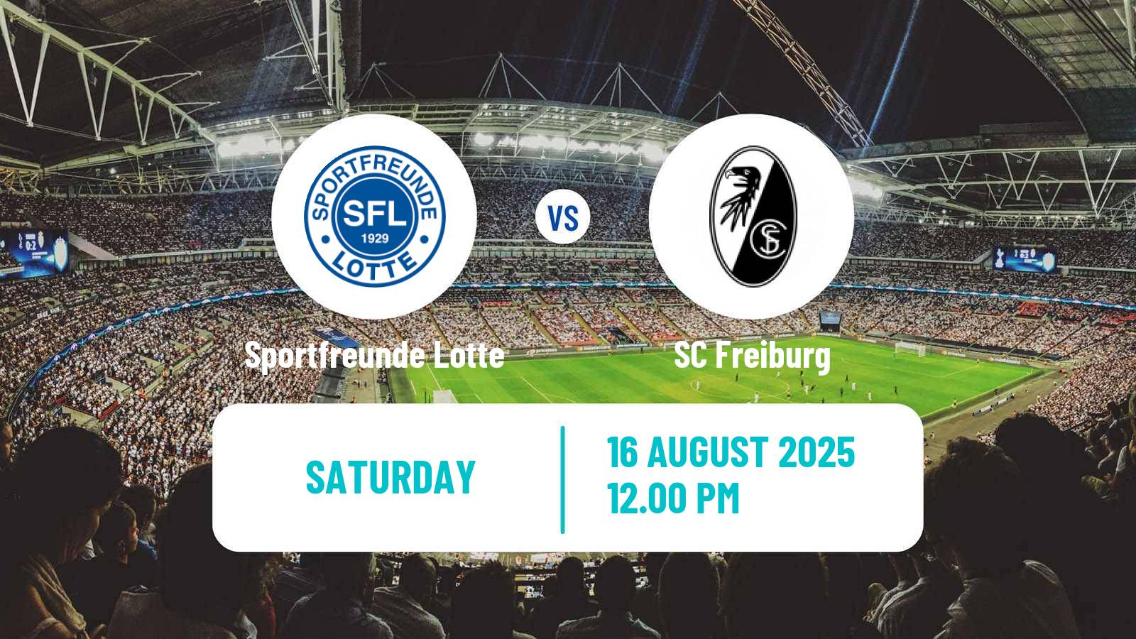 Football German DFB Pokal Sportfreunde Lotte - Freiburg