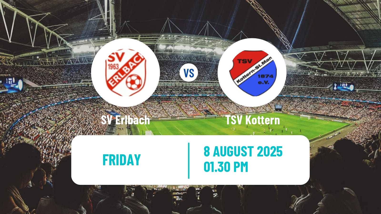 Football German Oberliga Bayern Süd Erlbach - TSV Kottern