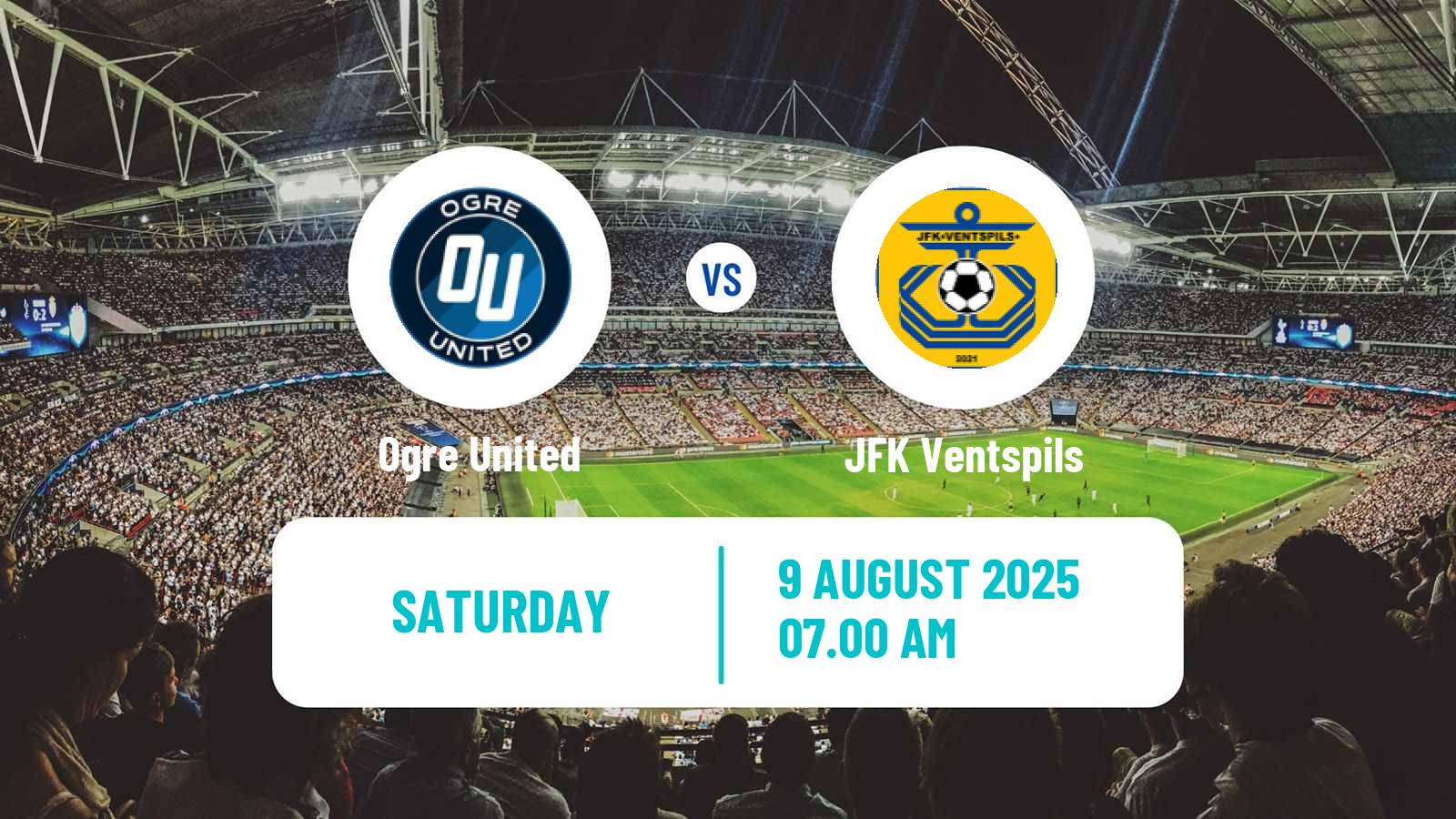 Football Latvian 1 Liga Ogre United - JFK Ventspils