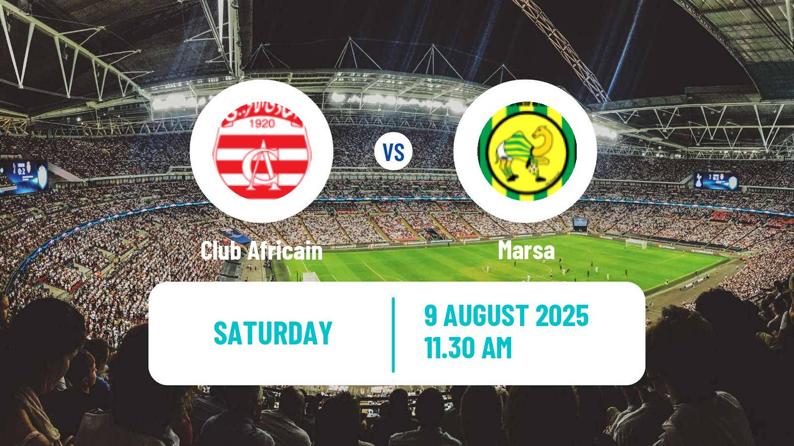 Football Tunisian Ligue Professionnelle 1 Club Africain - Marsa