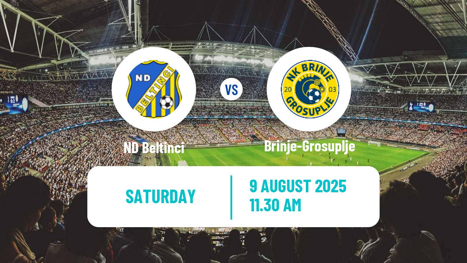Football Slovenian 2 SNL Beltinci - Brinje-Grosuplje