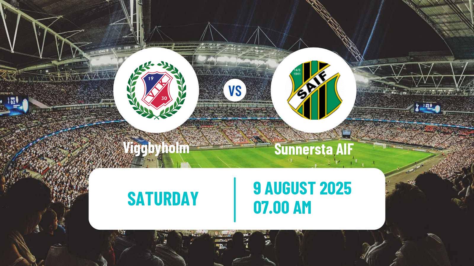 Football Swedish Division 2 - Norra Svealand Viggbyholm - Sunnersta AIF
