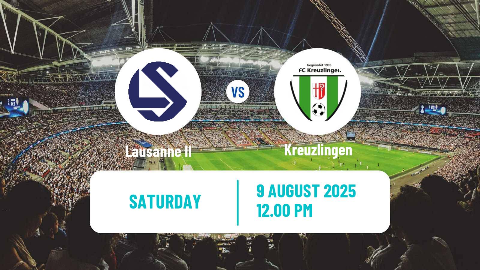 Football Swiss Promotion League Lausanne II - Kreuzlingen