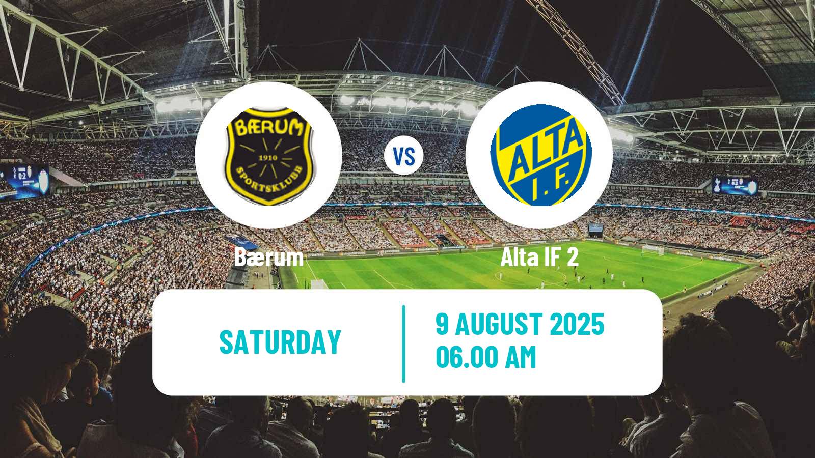 Football Norwegian Division 3 - Group 1 Bærum - Alta 2