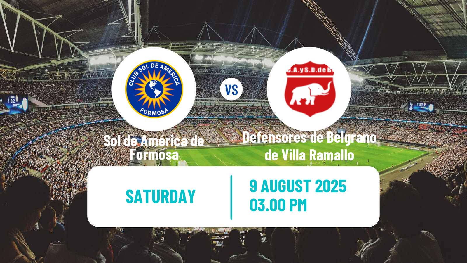 Football Argentinian Torneo Federal Sol de América de Formosa - Defensores de Belgrano de Villa Ramallo