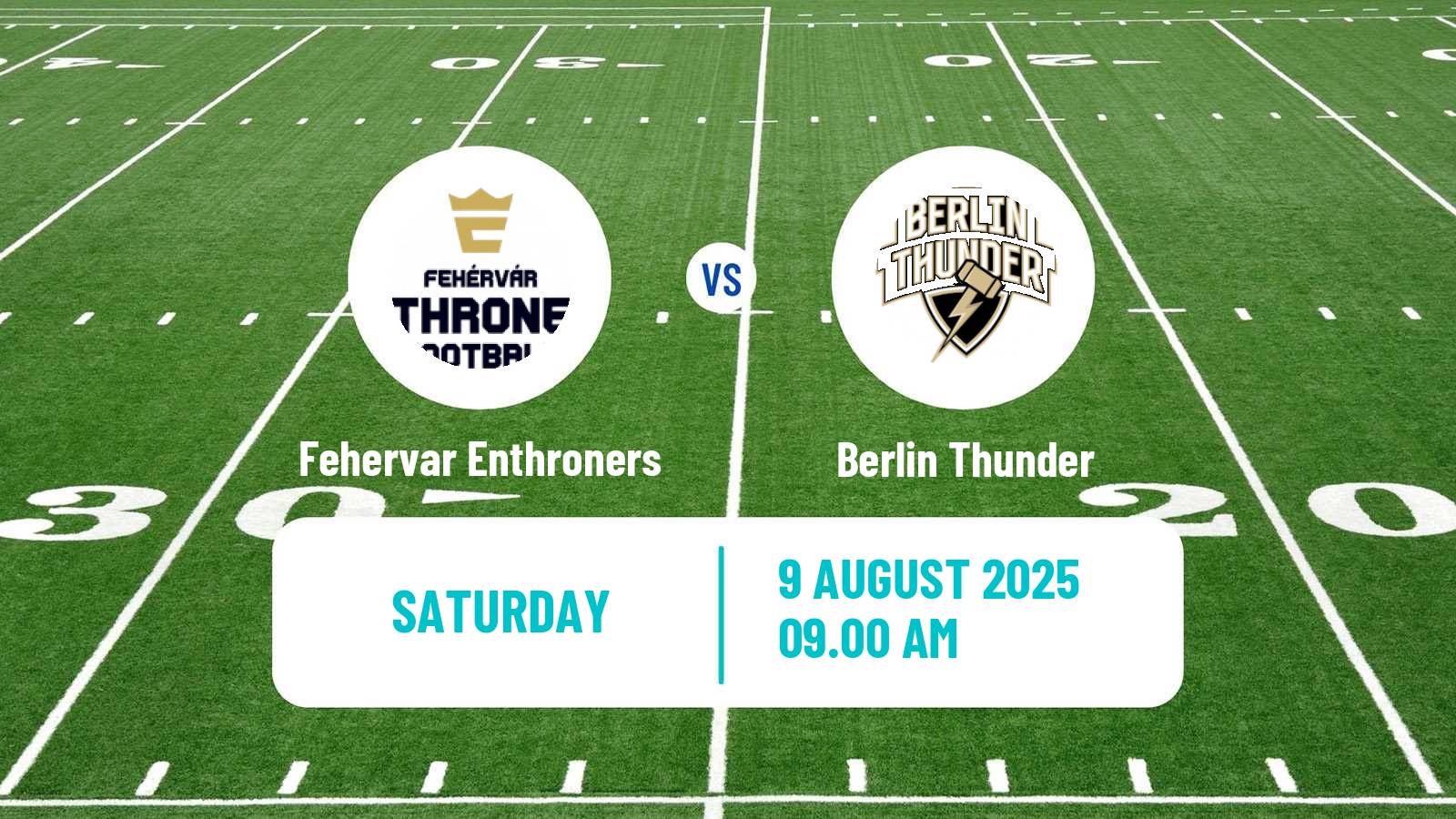 American football European League of American Football Fehervar Enthroners - Berlin Thunder