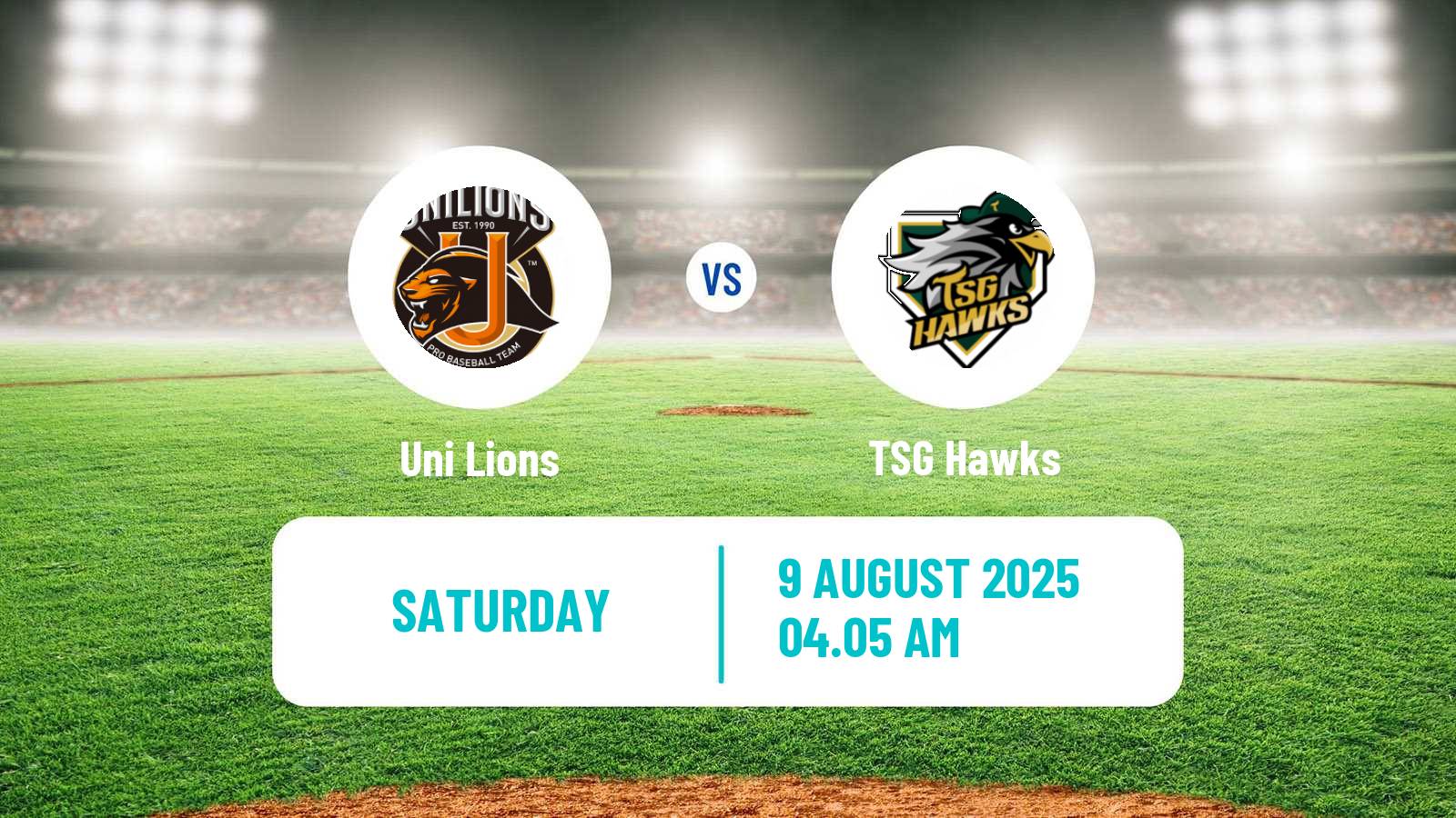 Baseball Taiwan CPBL Uni Lions - TSG Hawks