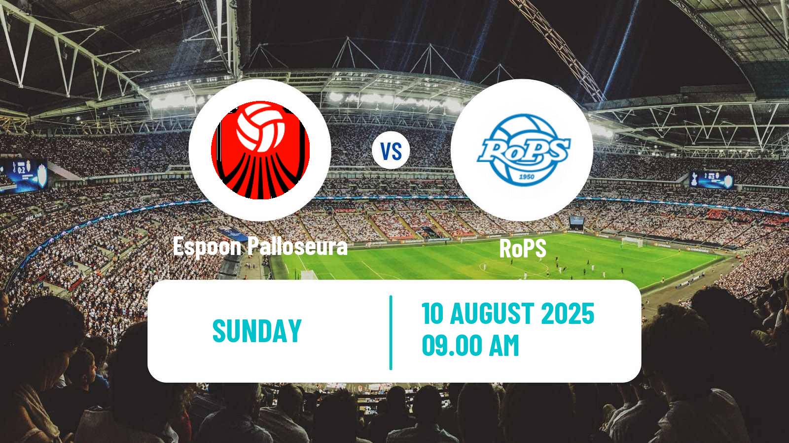 Football Finnish Ykkonen Espoon Palloseura - RoPS