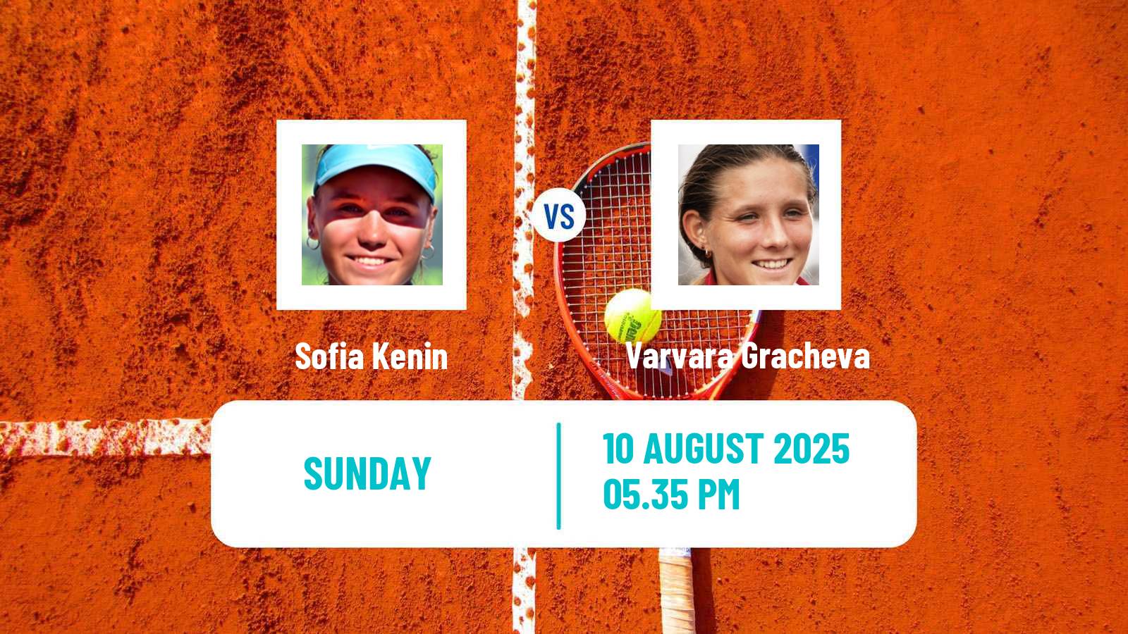 Tennis WTA Cincinnati Sofia Kenin - Varvara Gracheva