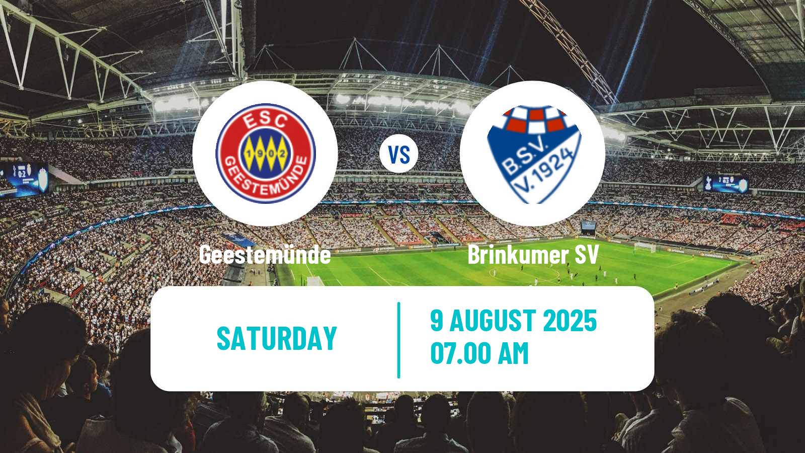 Football German Oberliga Bremen Geestemünde - Brinkumer