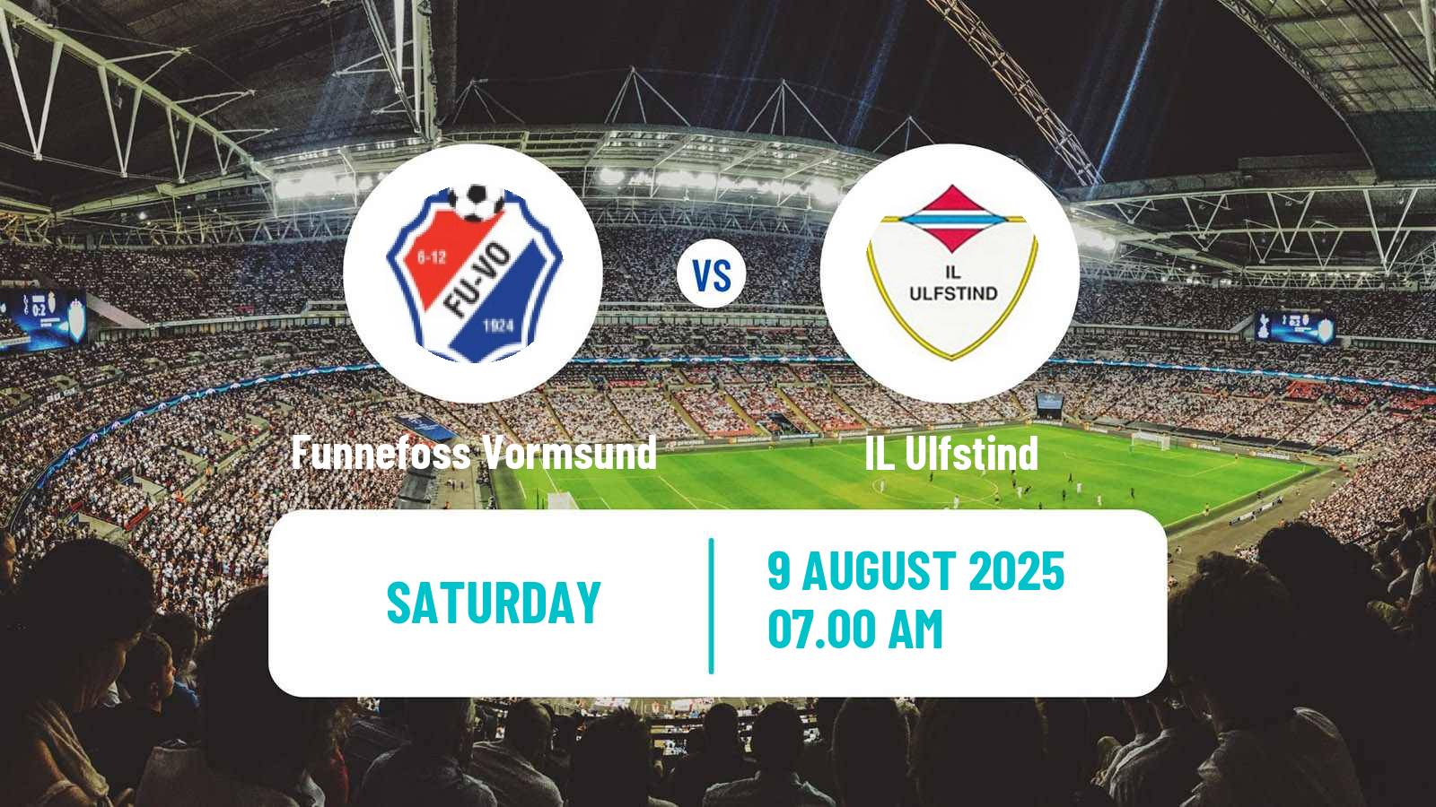 Football Norwegian Division 3 - Group 1 Funnefoss Vormsund - Ulfstind