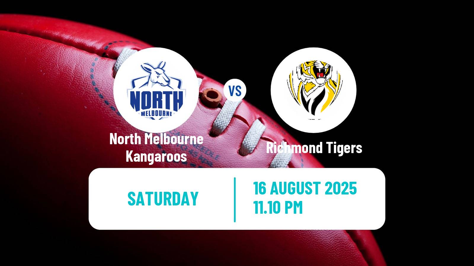 Aussie rules AFL North Melbourne Kangaroos - Richmond Tigers