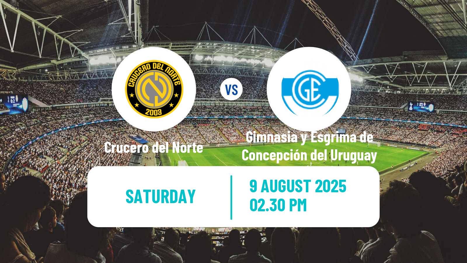 Football Argentinian Torneo Federal Crucero del Norte - Gimnasia y Esgrima de Concepción del Uruguay