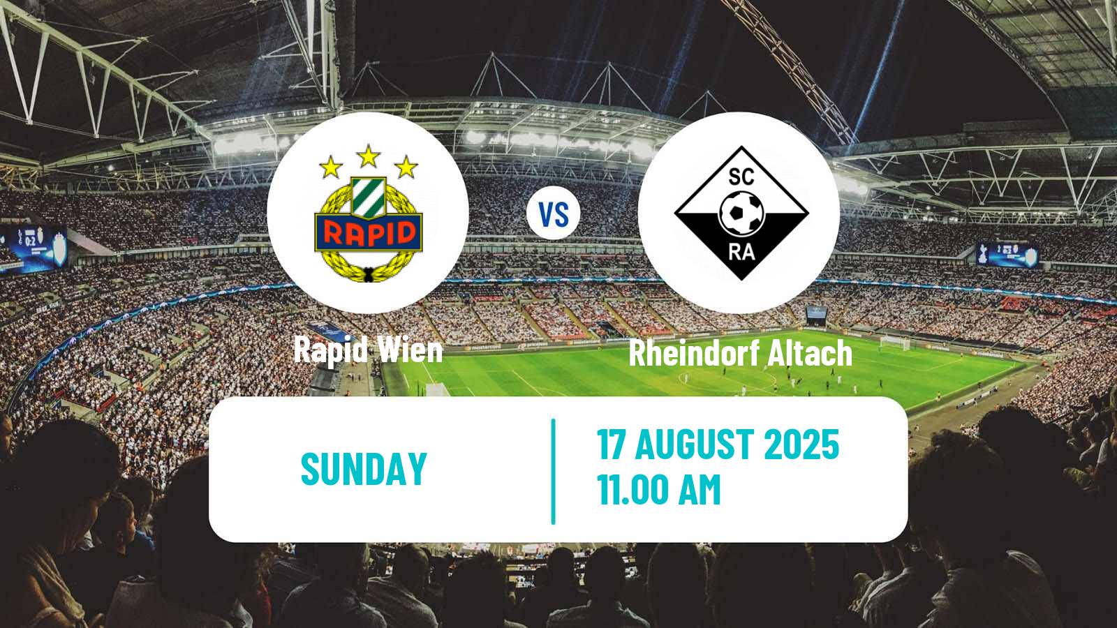 Football Austrian Bundesliga Rapid Wien - Rheindorf Altach