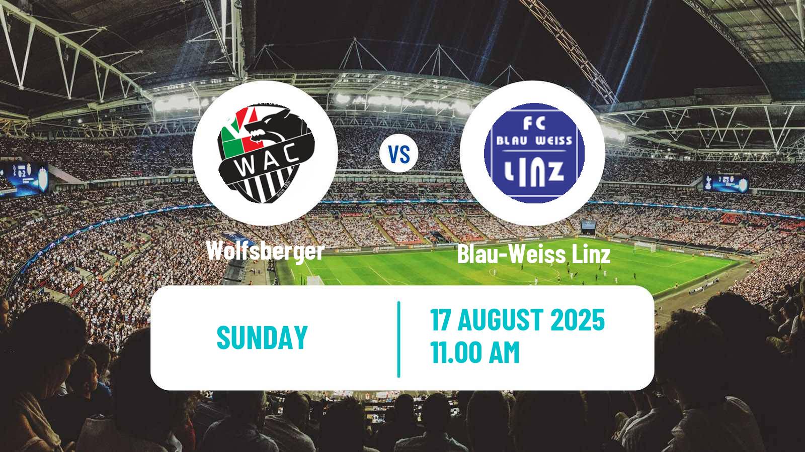 Football Austrian Bundesliga Wolfsberger - Blau-Weiss Linz