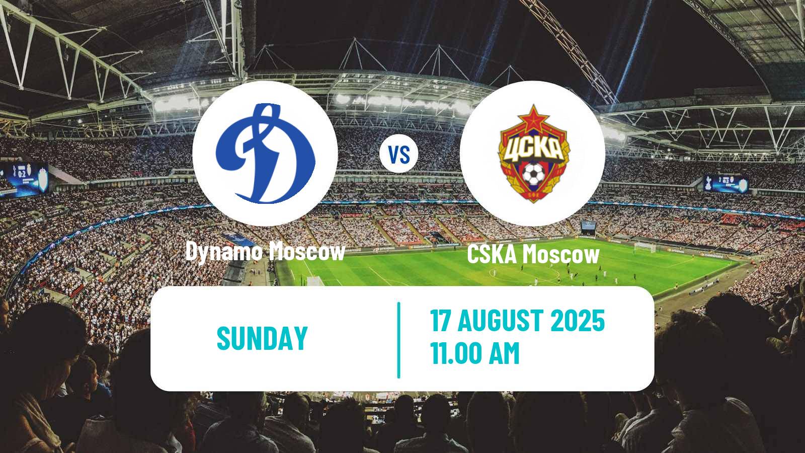 Football Russian Premier League Dynamo Moscow - CSKA Moscow