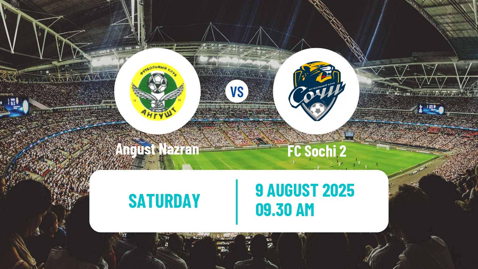 Football FNL 2 Division B Group 1 Angust Nazran - Sochi 2