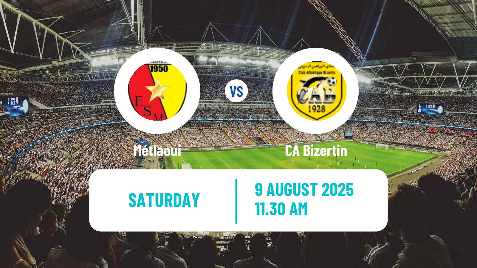 Football Tunisian Ligue Professionnelle 1 Métlaoui - Bizertin
