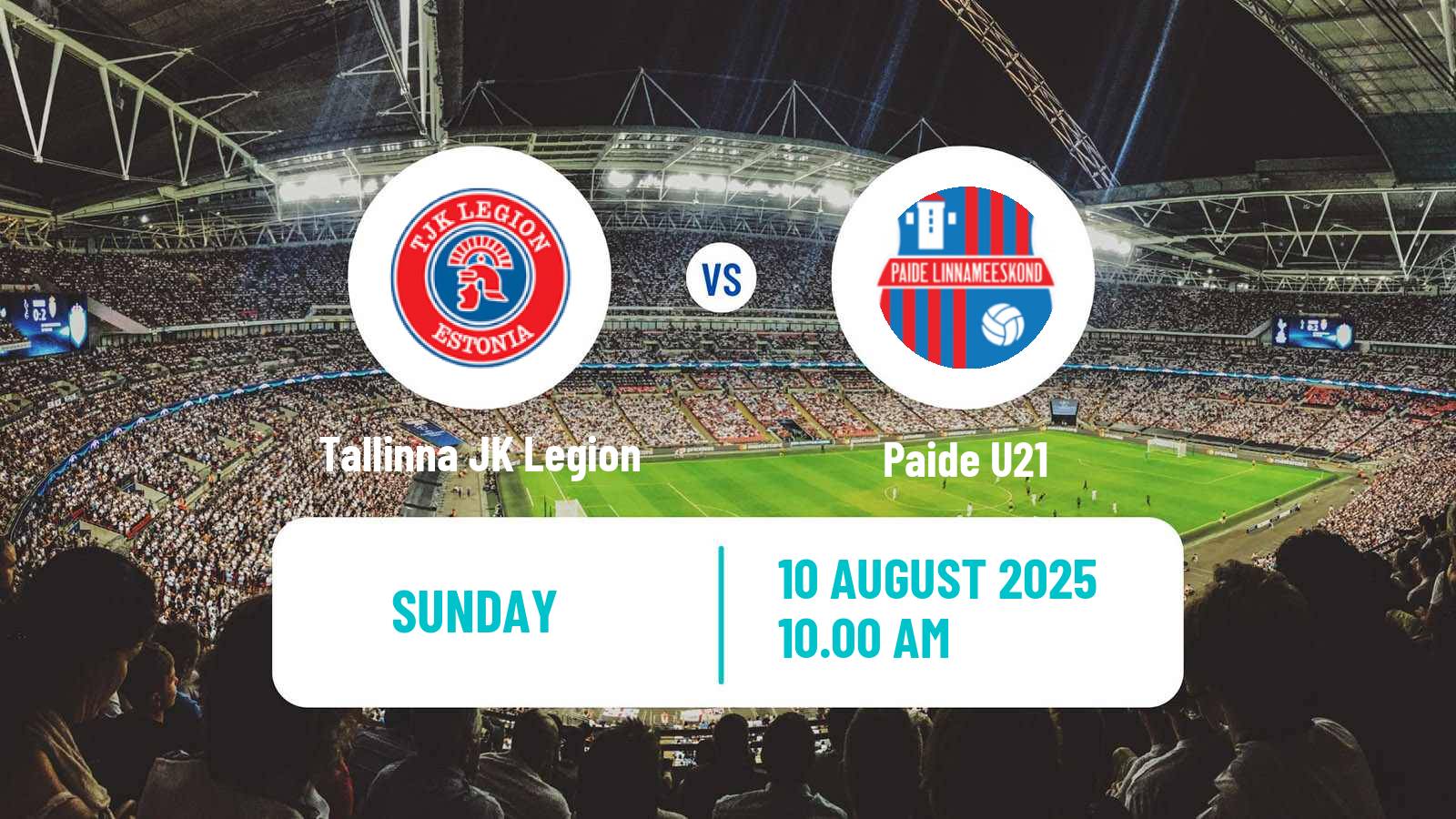 Football Estonian Esiliiga B Tallinna JK Legion - Paide U21