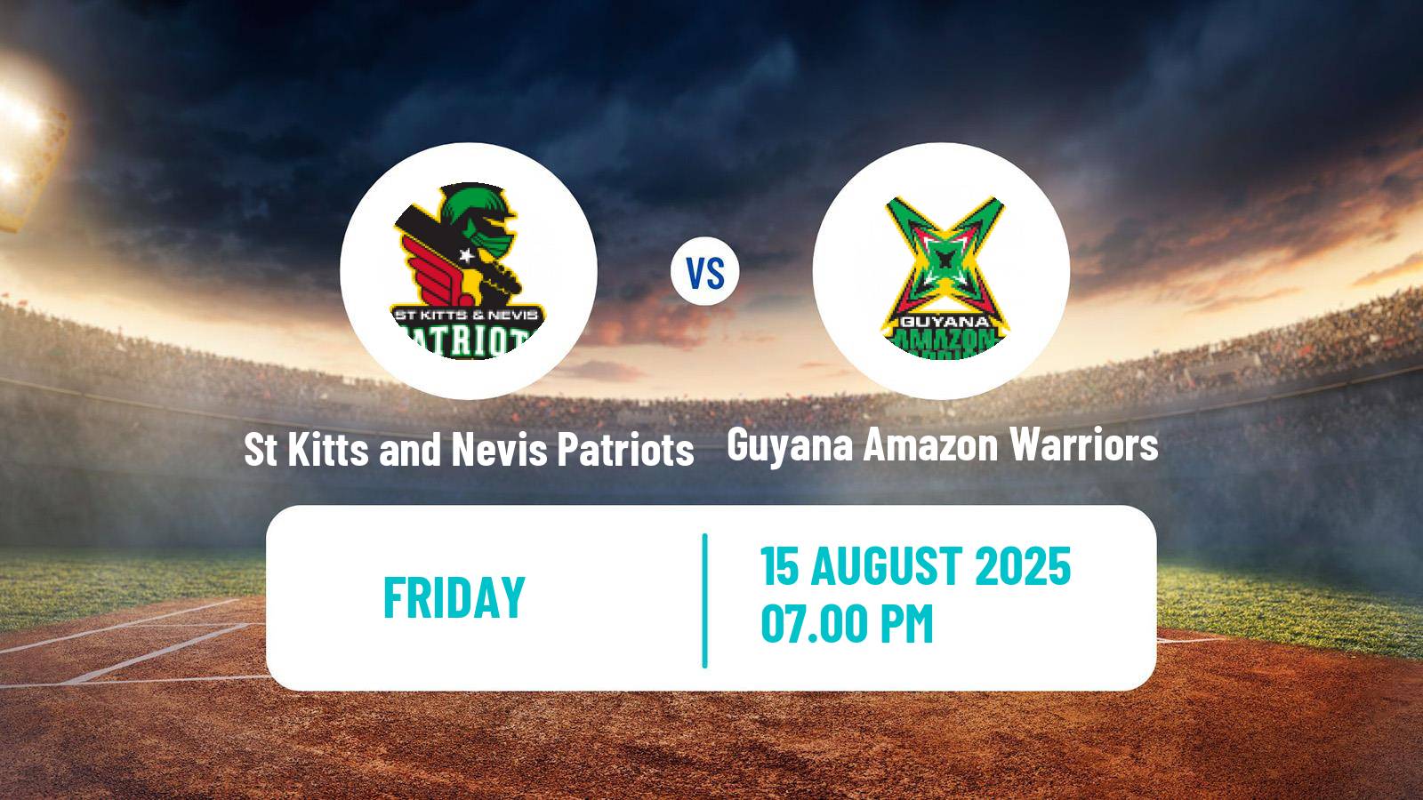Cricket Caribbean Premier League Cricket St Kitts and Nevis Patriots - Guyana Amazon Warriors